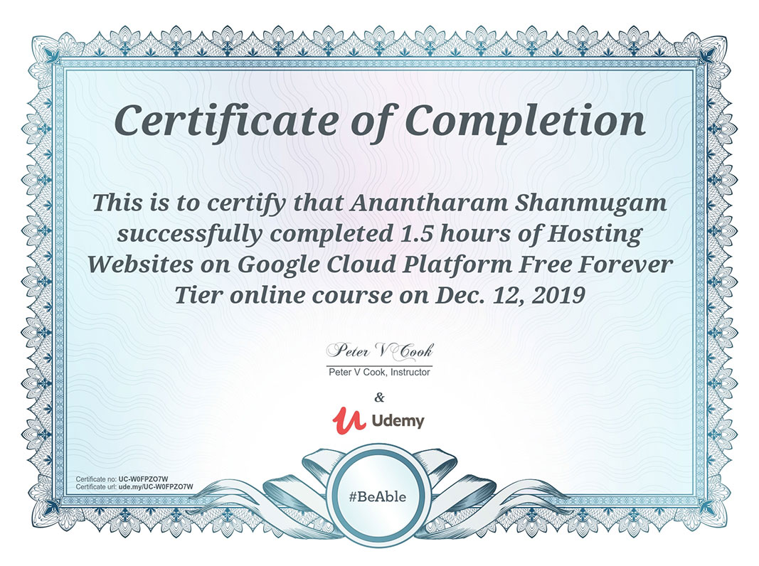 Digital Ananth Google Cloud Certificate
