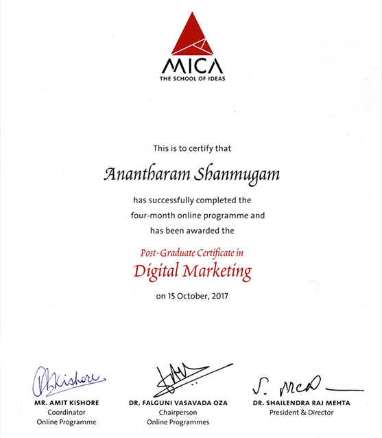 Mudra Institue of Communications Ahmedabad Digital Marketing Certificate