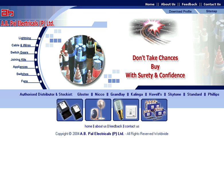 AB Pal electricals Website