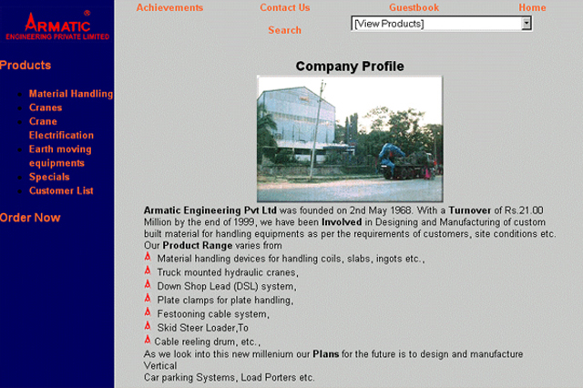 Armatic Engineering Website