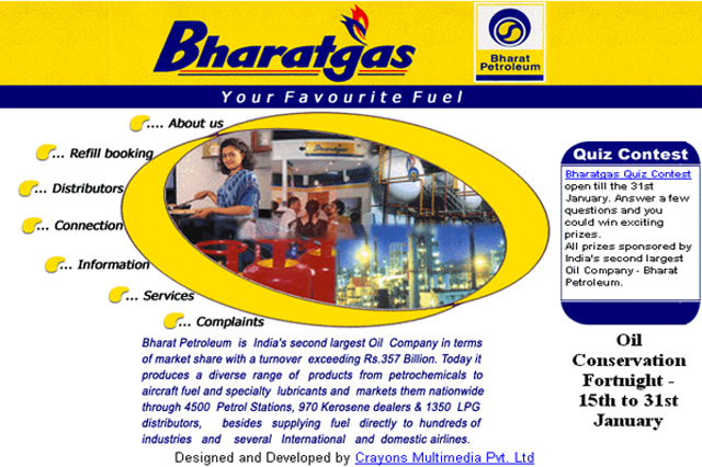 Bharat Gas Website