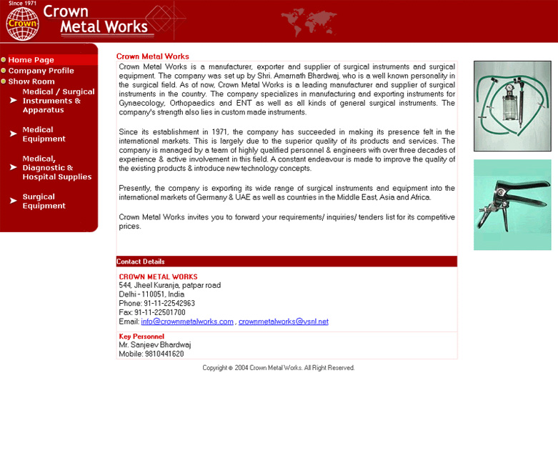 Crown metal works Website