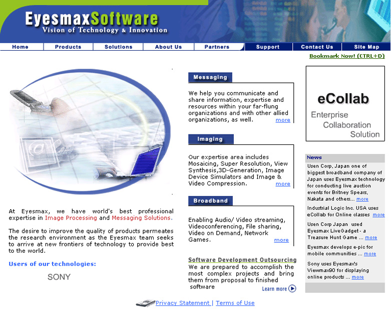 Eyesmax software website