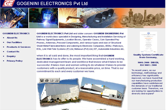 Gogenini Electronics Website