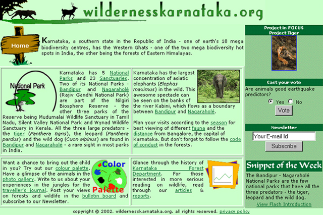 Karnatak Wildlife Website