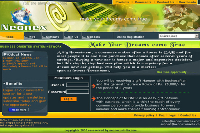 Neonex Website
