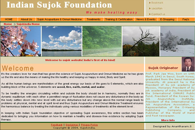 Sujok India Foundation Website