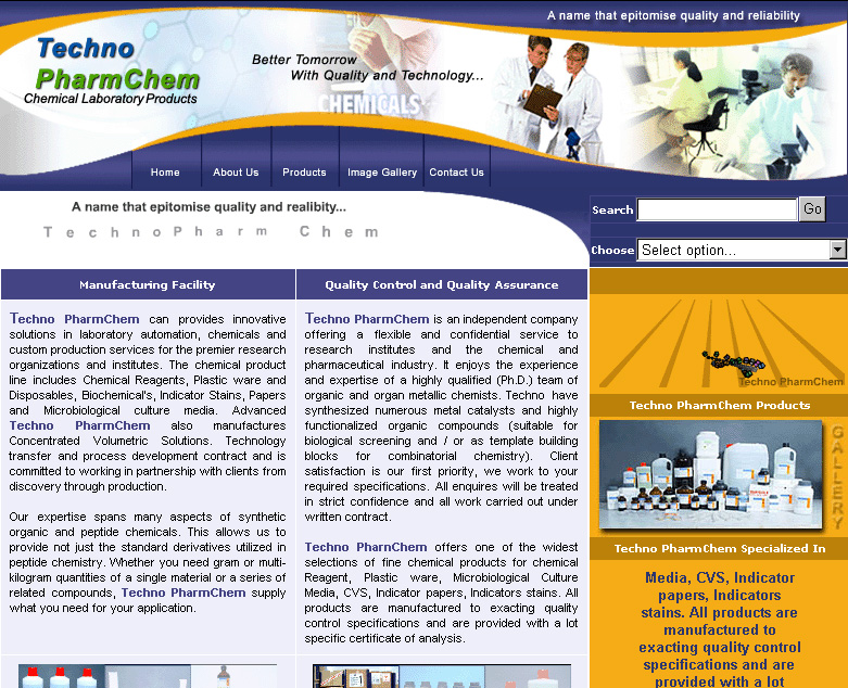 Techno PharmaChem Website
